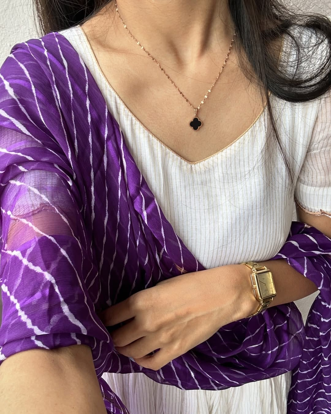 Lehar White - Vedhika Fashion