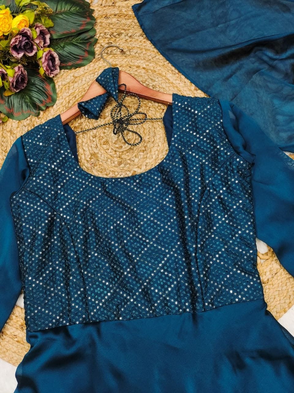 Teal Blue Prisha - Vedhika Fashion