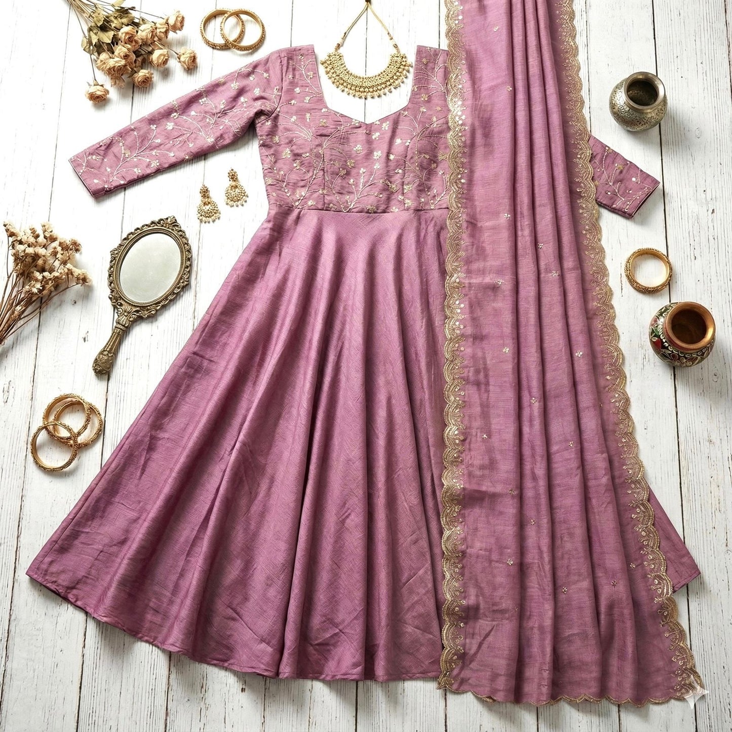 NITYA PLUM ANARKALI