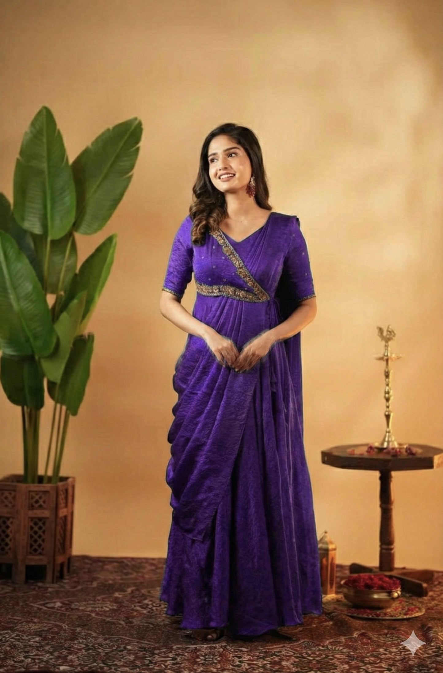 VIOLET MEENAKARI ANARKALI SUIT