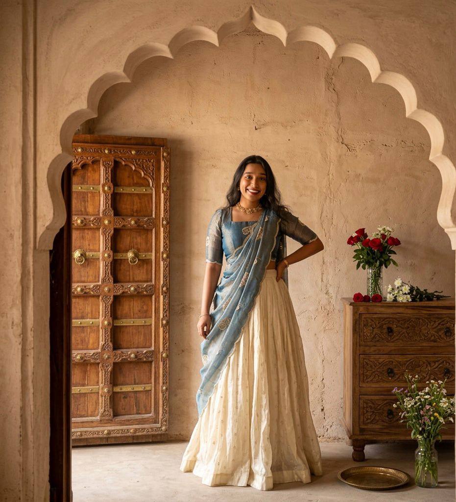Kanchi Blue Lehenga