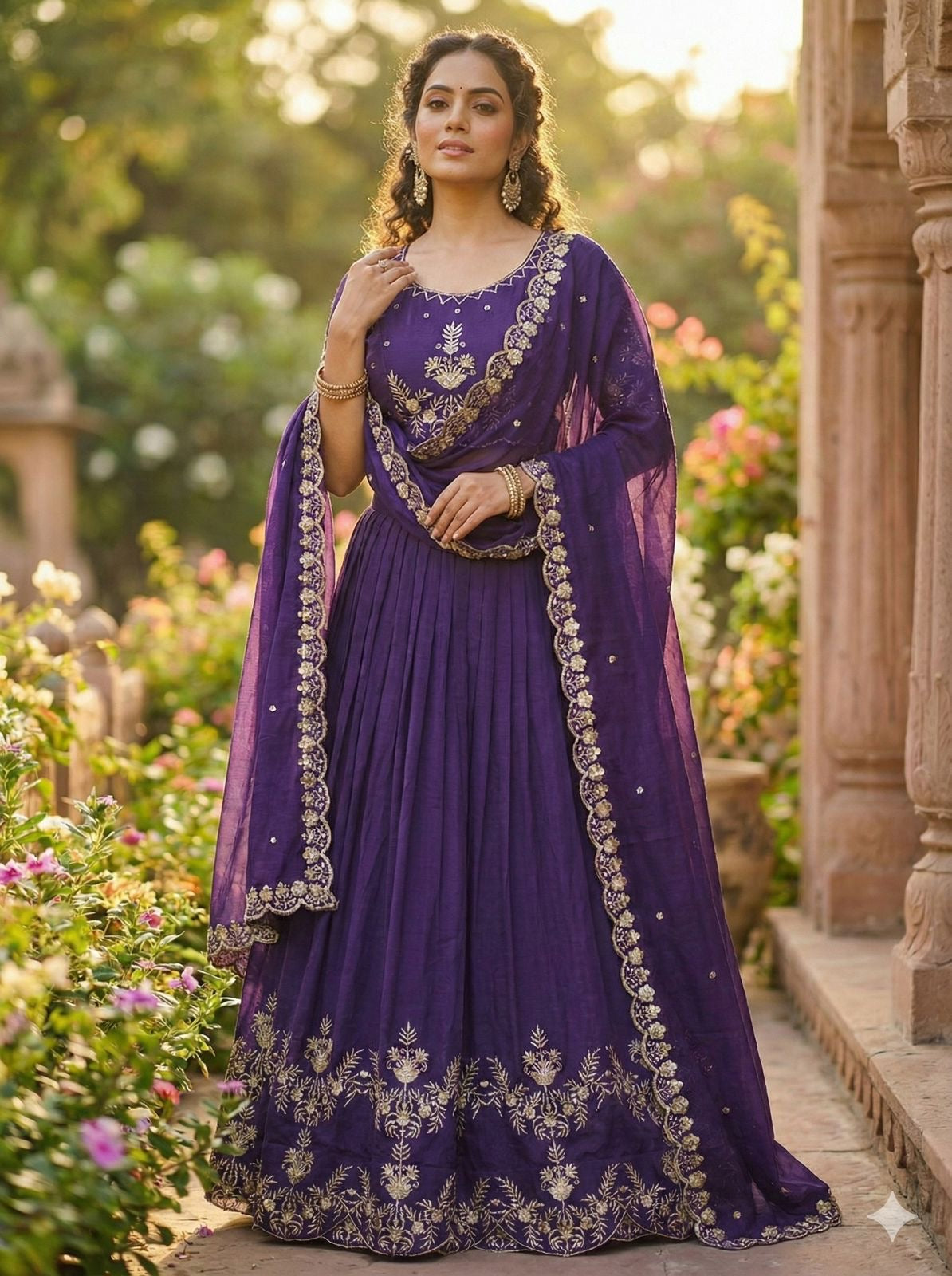 AISHWARAYA PURPLE LEHENGA