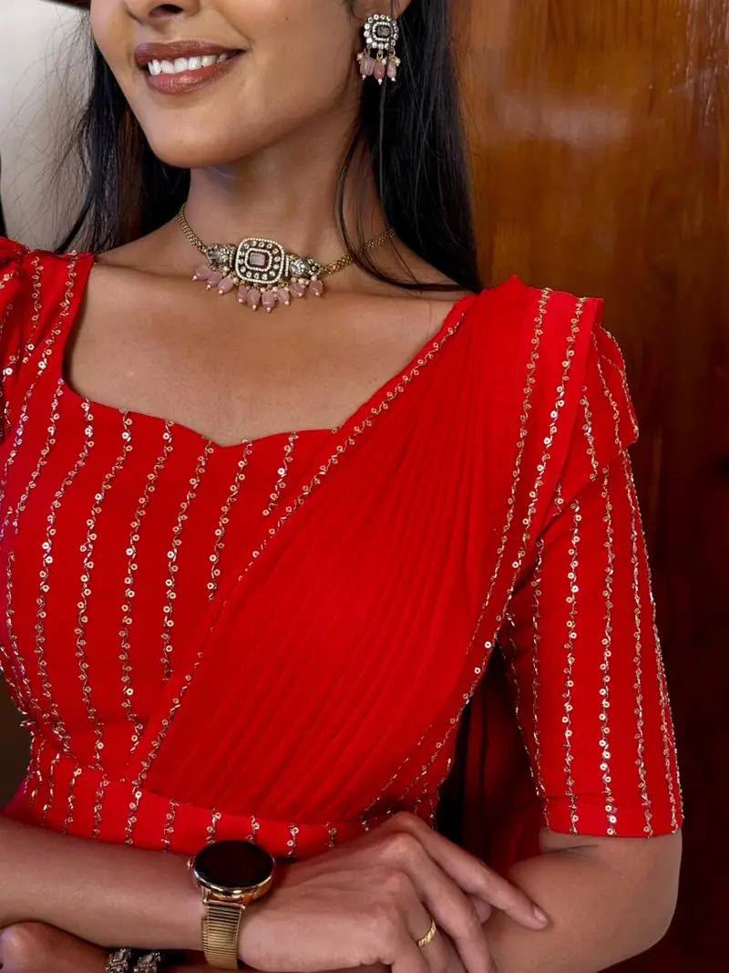 MANIKA RED ANARKALI