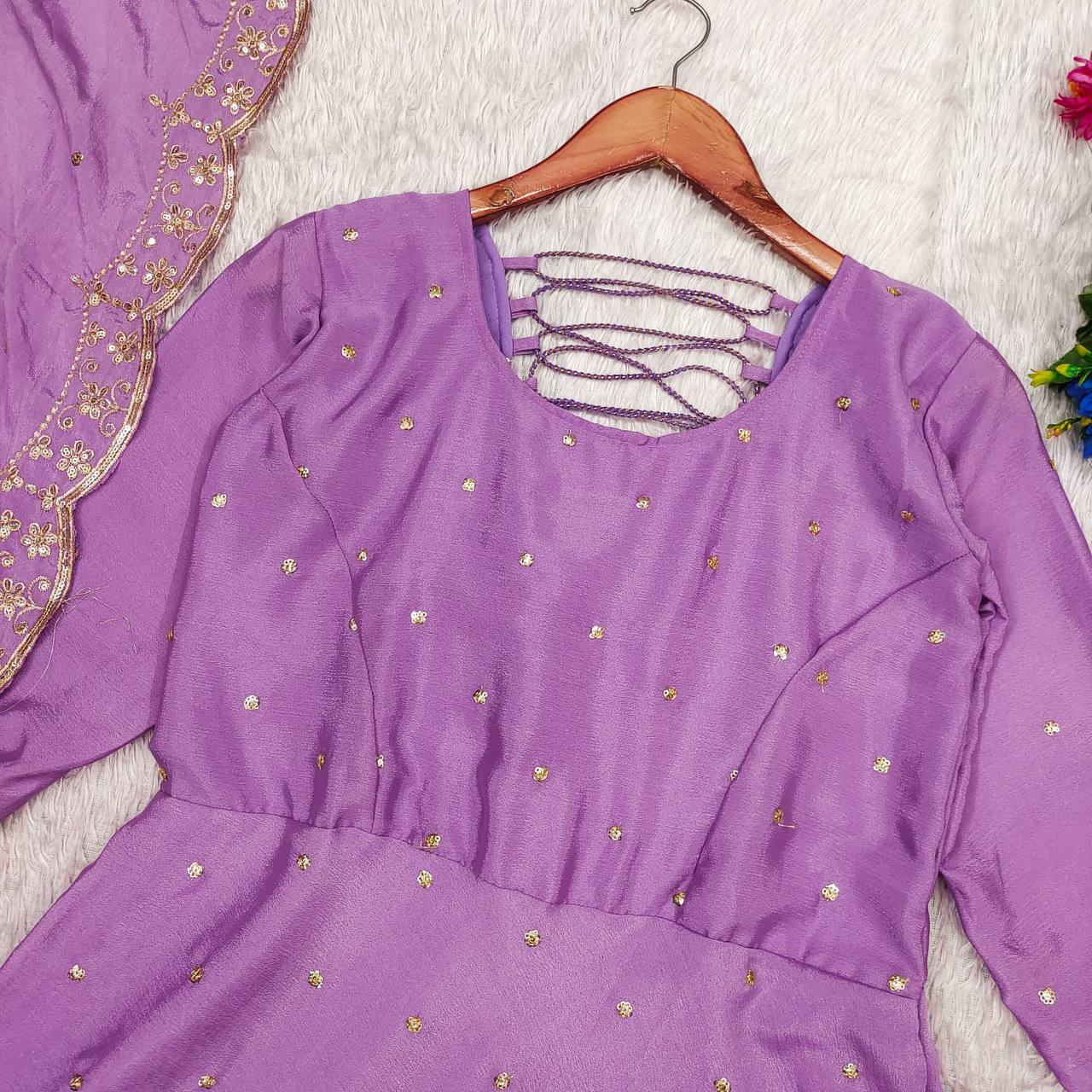 TRISHA LAVENDER - Vedhika Fashion