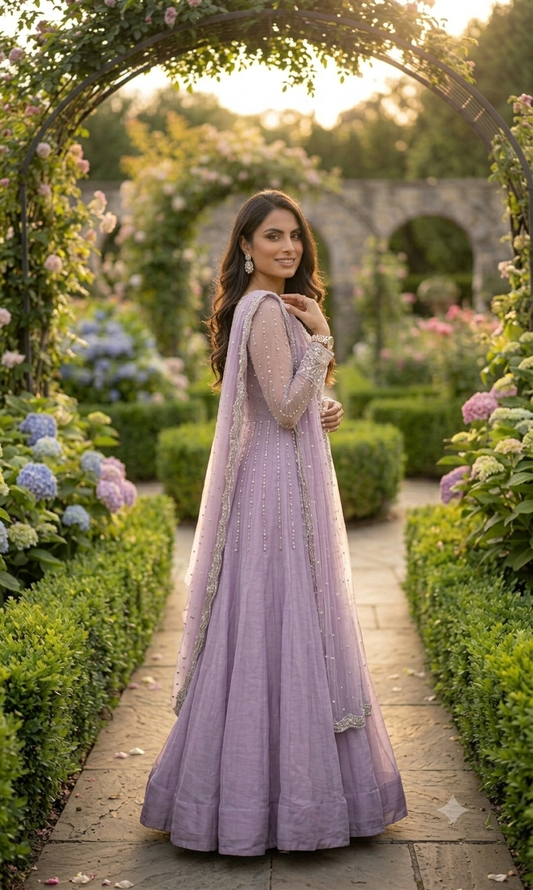 Zeenat Levender Lehenga