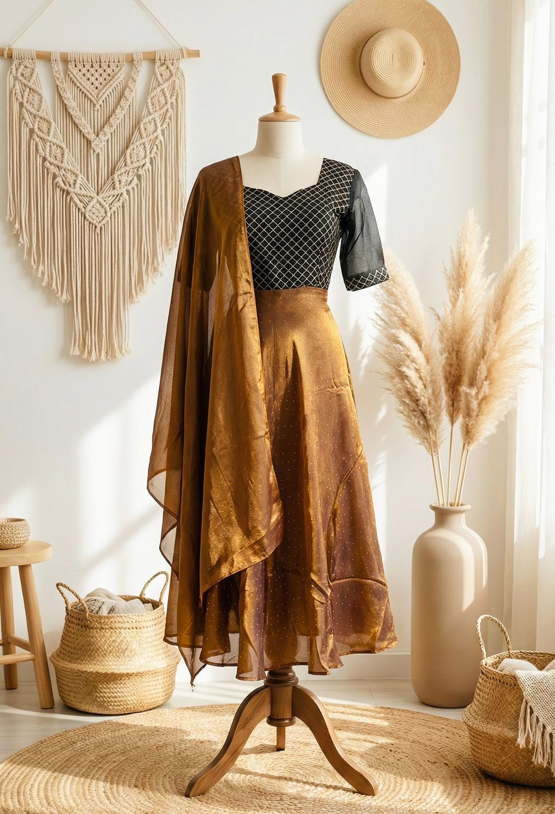 DIVA BLACK GOLD ANARKALI SUIT