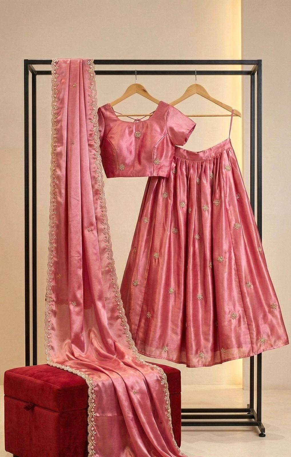 Beaded Blossom Pink Lehenga