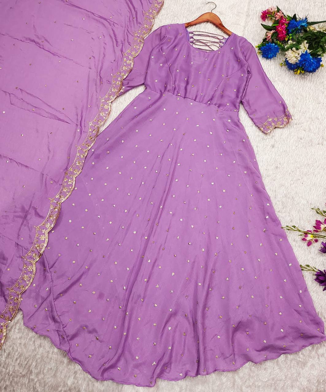 TRISHA LAVENDER - Vedhika Fashion