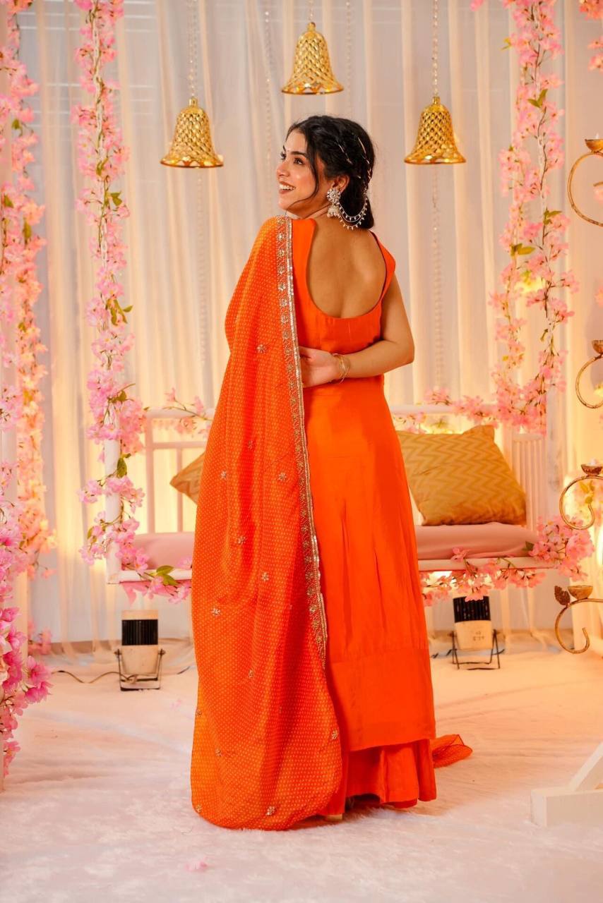 SAFFRON BANDHEJ SET