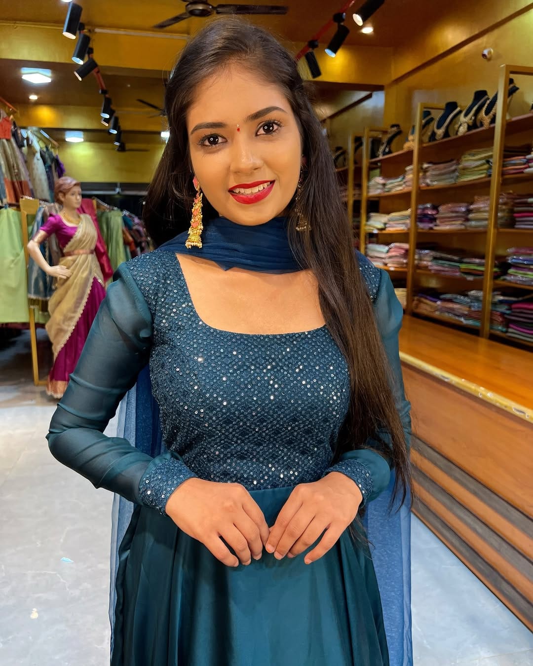 Teal Blue Prisha - Vedhika Fashion