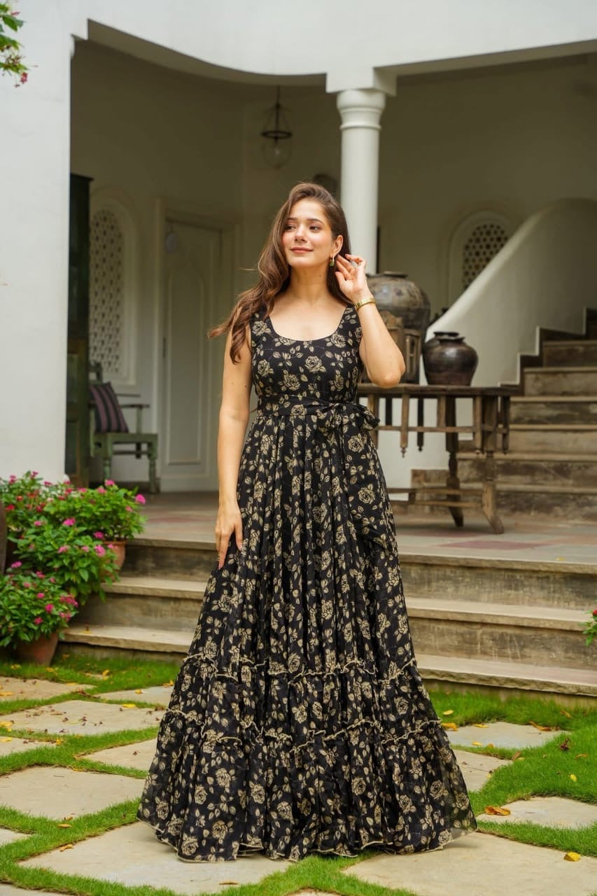 Midnight Petal Maxi