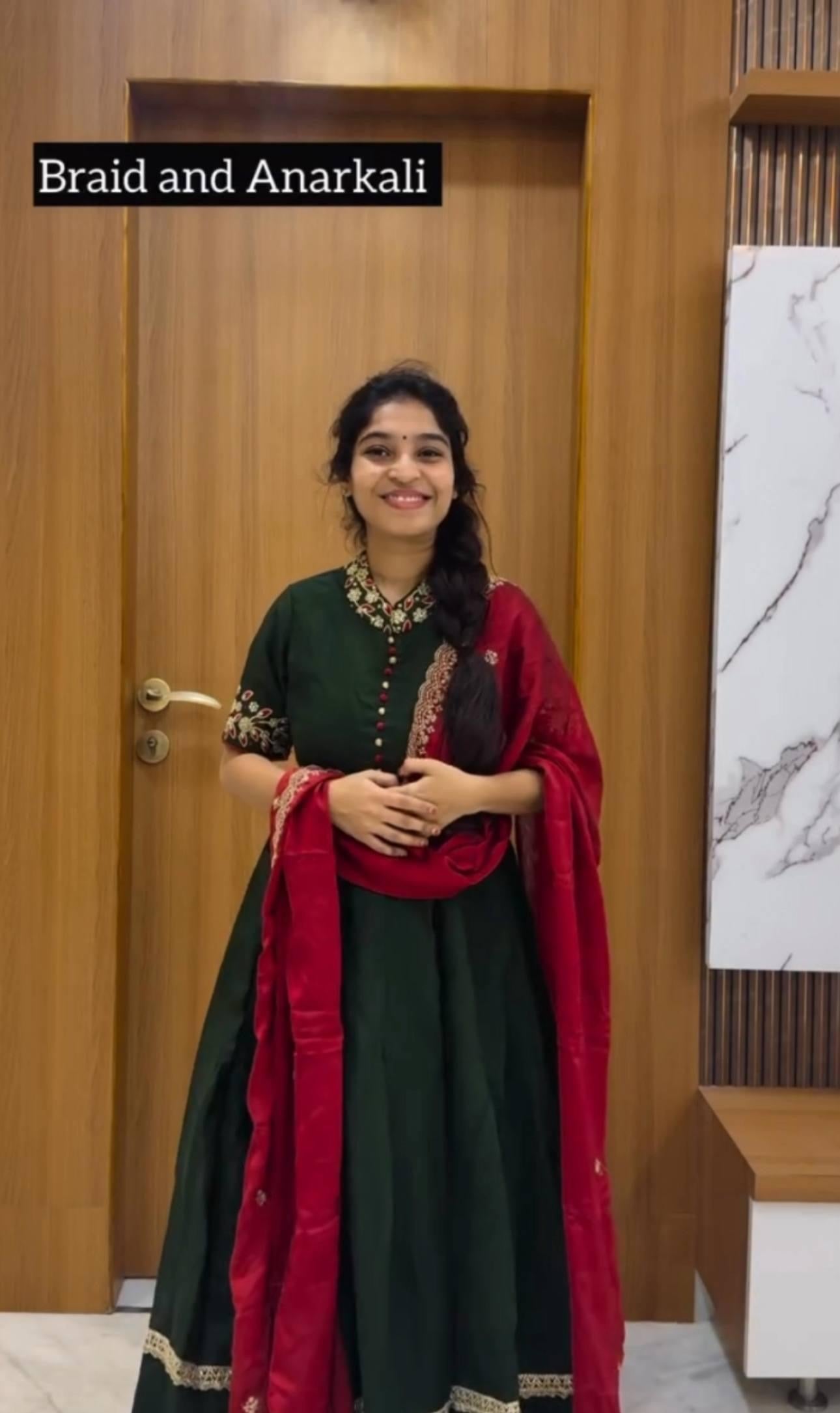 EMERALD GREEN ANARKALI SUIT