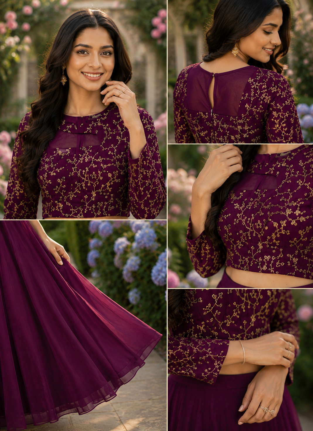 ISHIKA WINE ANARKALI SUIT