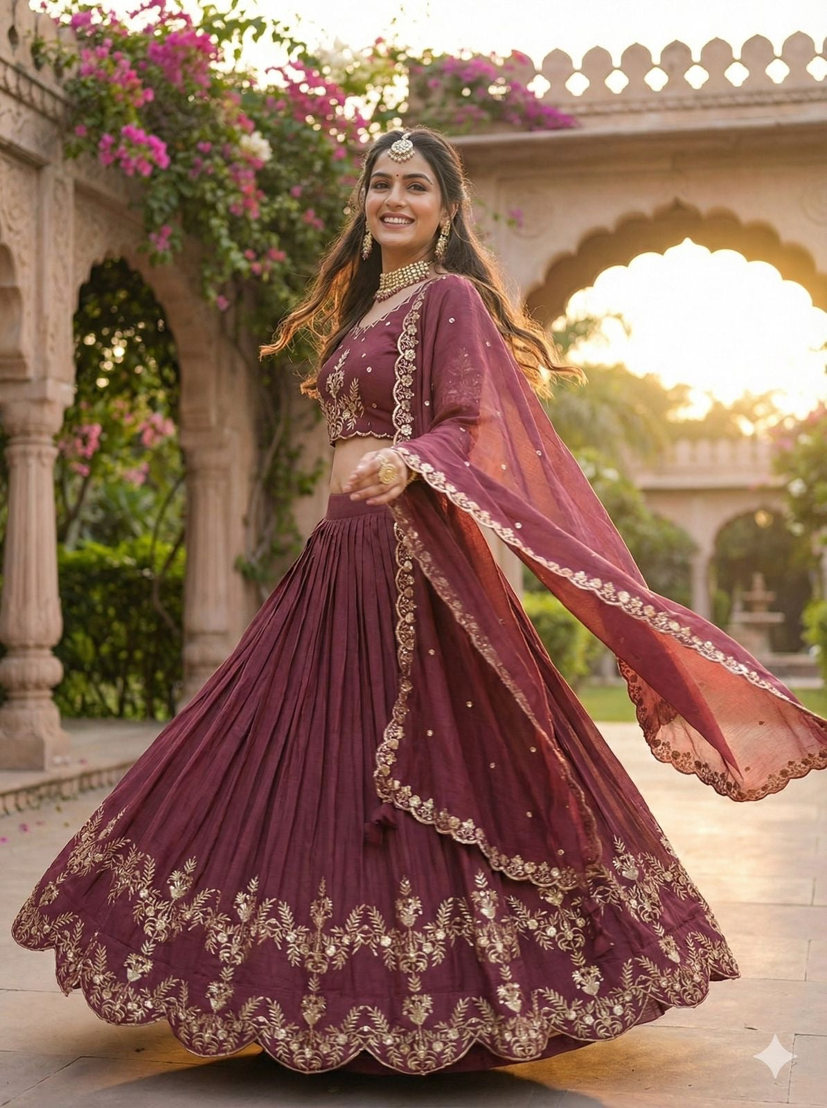 AISHWARAYA PLUM LEHENGA