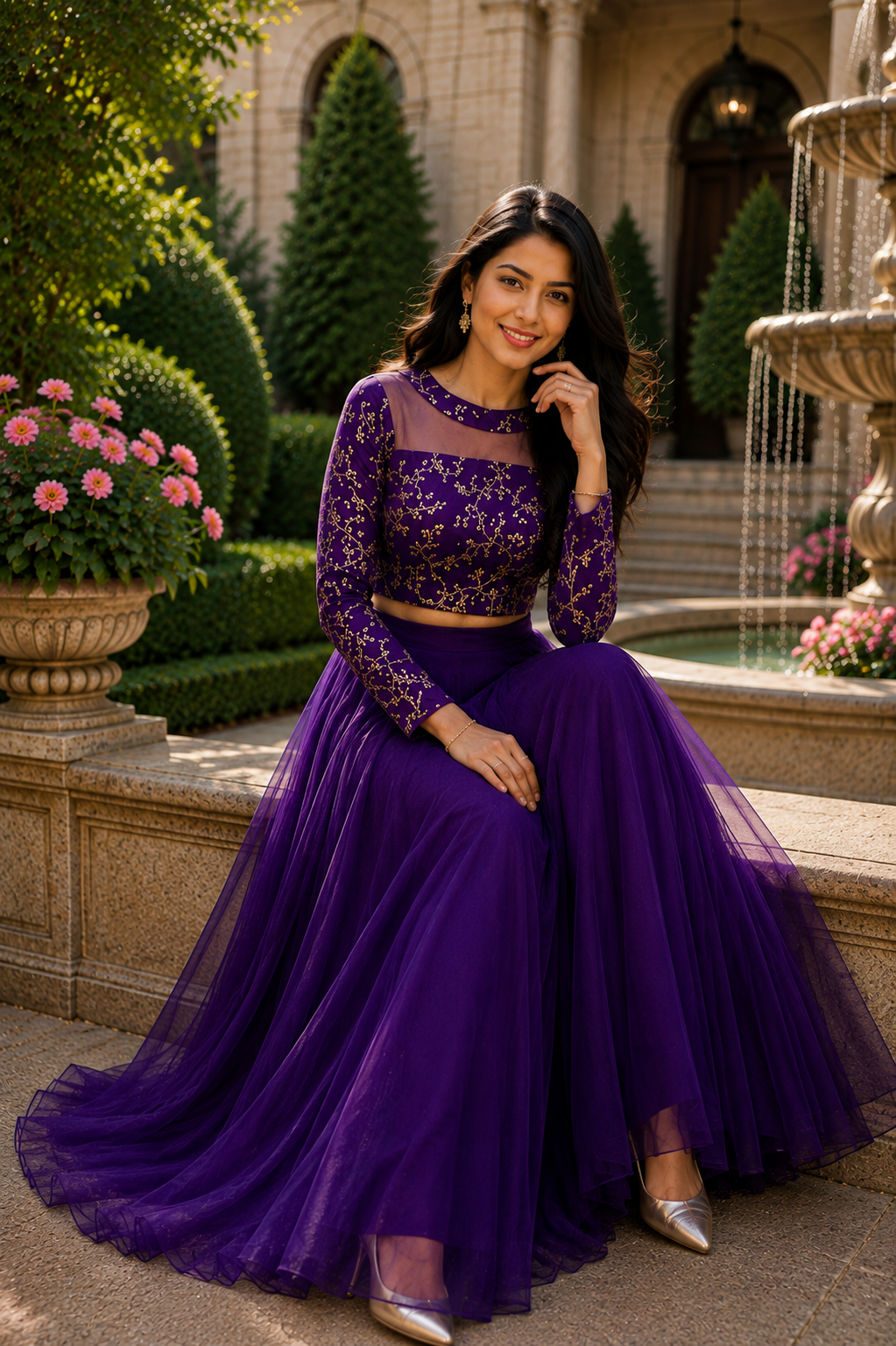 ISHIKA PURPLE ANARKALI SUIT