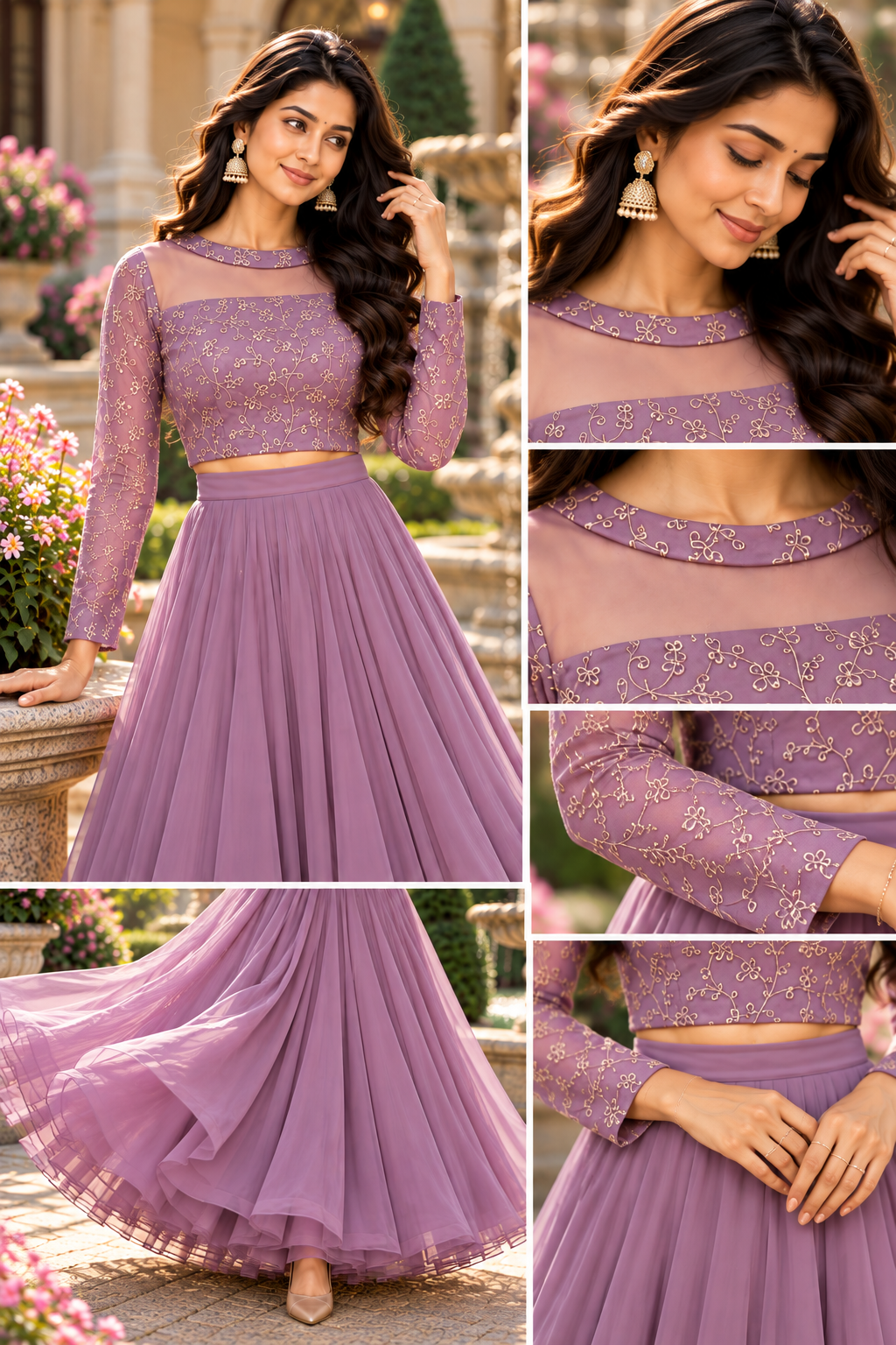 ISHIKA LAVENDER ANARKALI SUIT