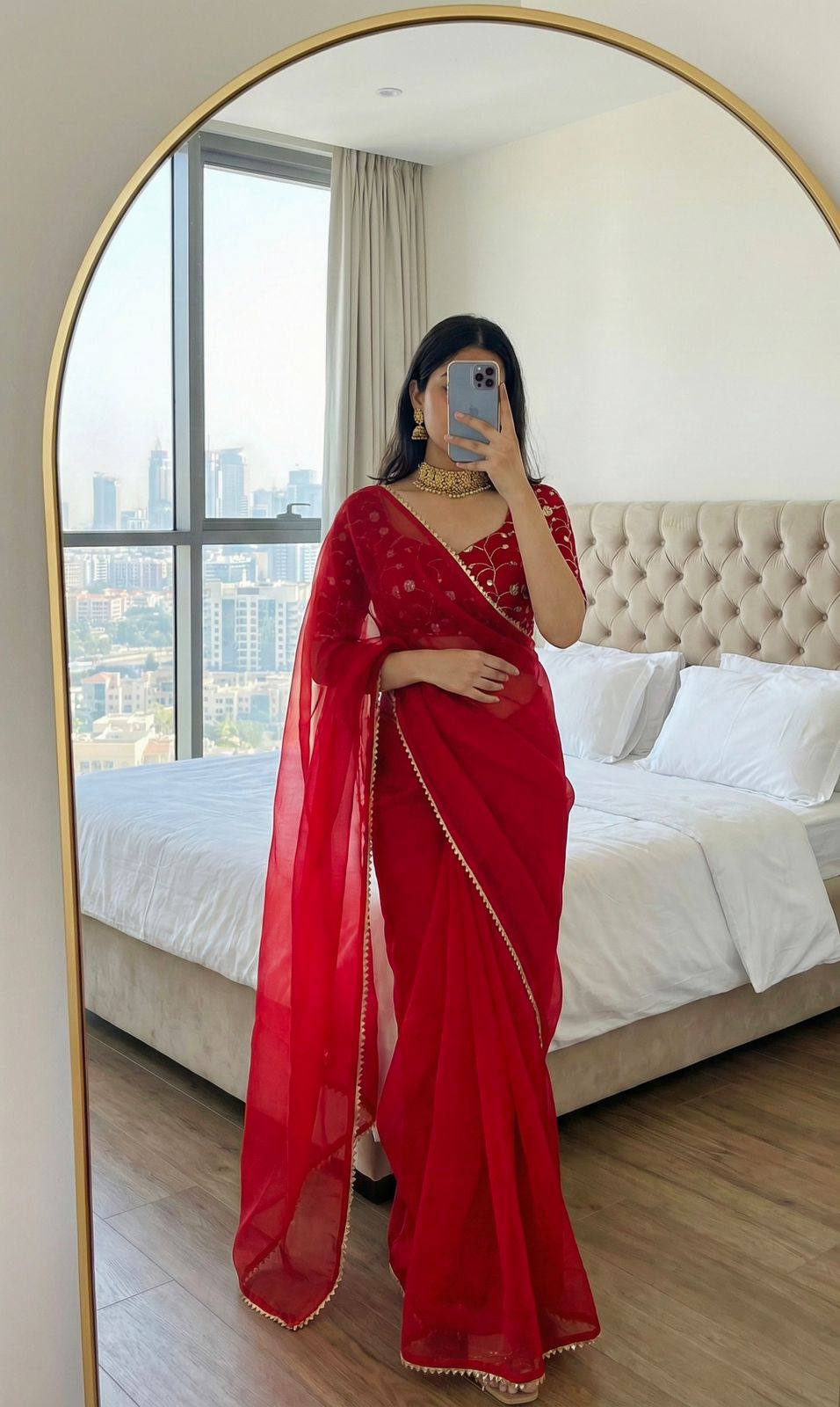 Apsara Red Saree