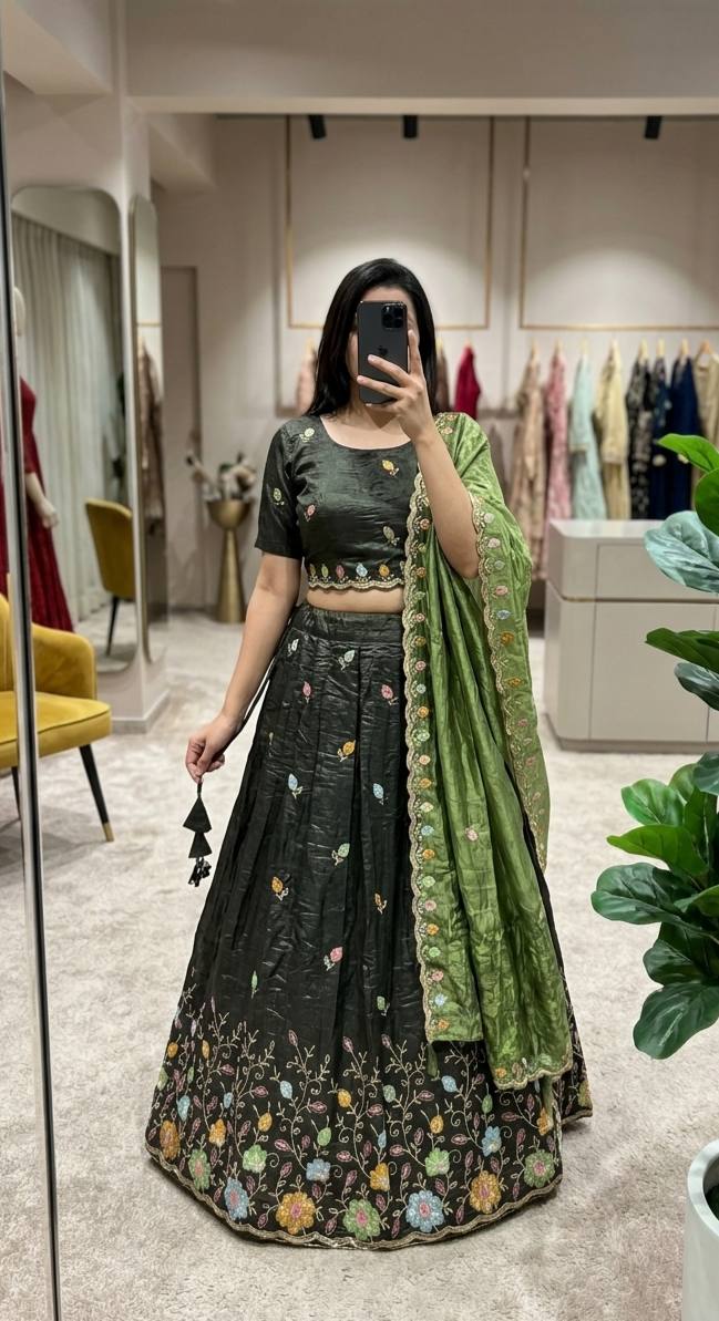 ANANYA B.GREEN LEHENGA