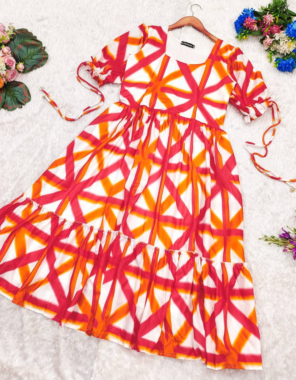 SAJDA ORANGE MAXI - Vedhika Fashion