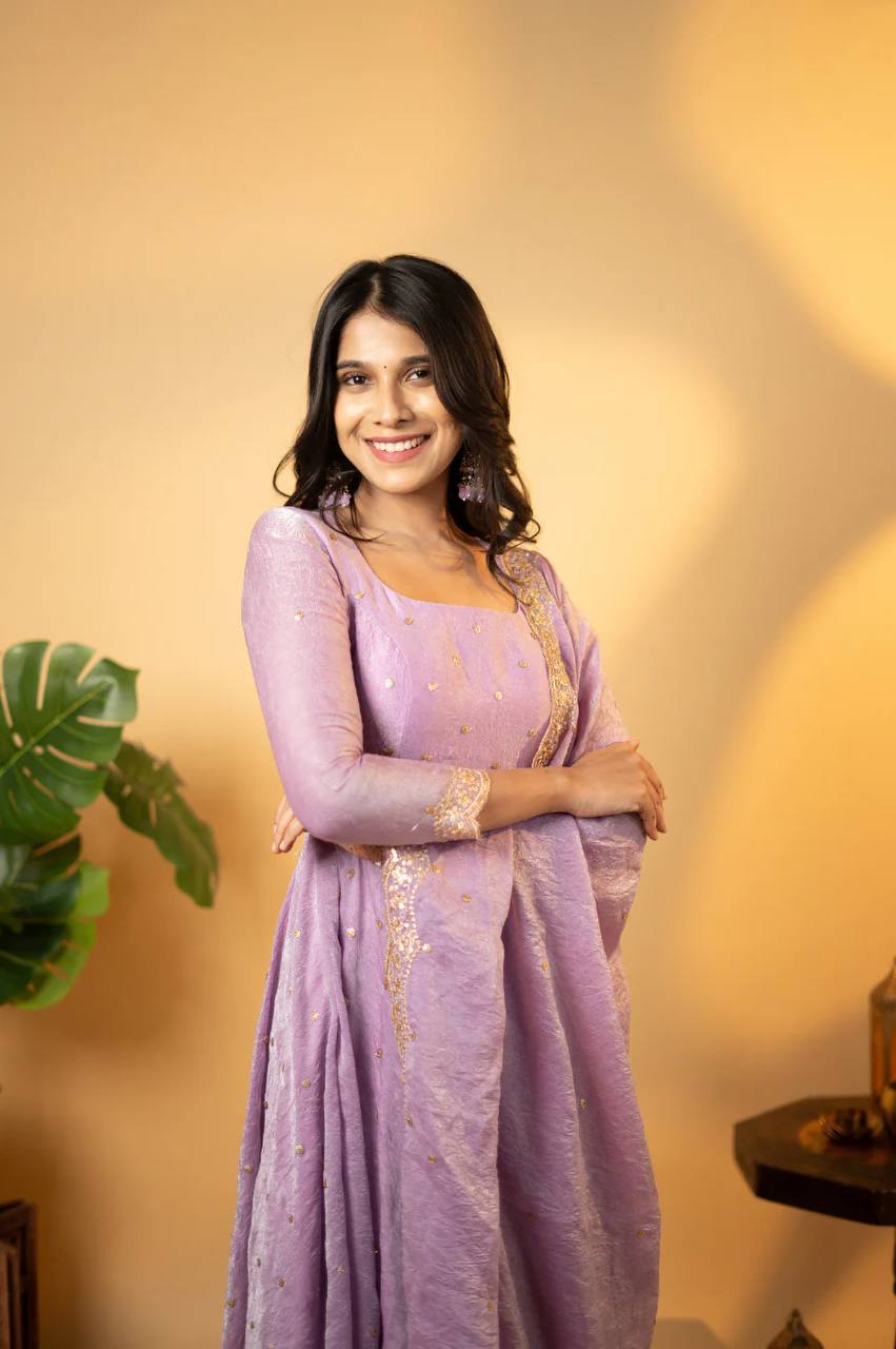 TRISHA LAVENDER - Vedhika Fashion