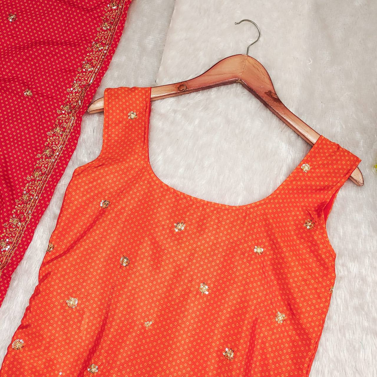 SAFFRON BANDHEJ SET
