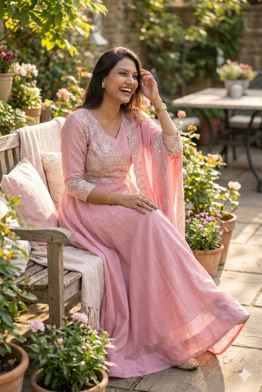 PINK LUXE ANARKALI
