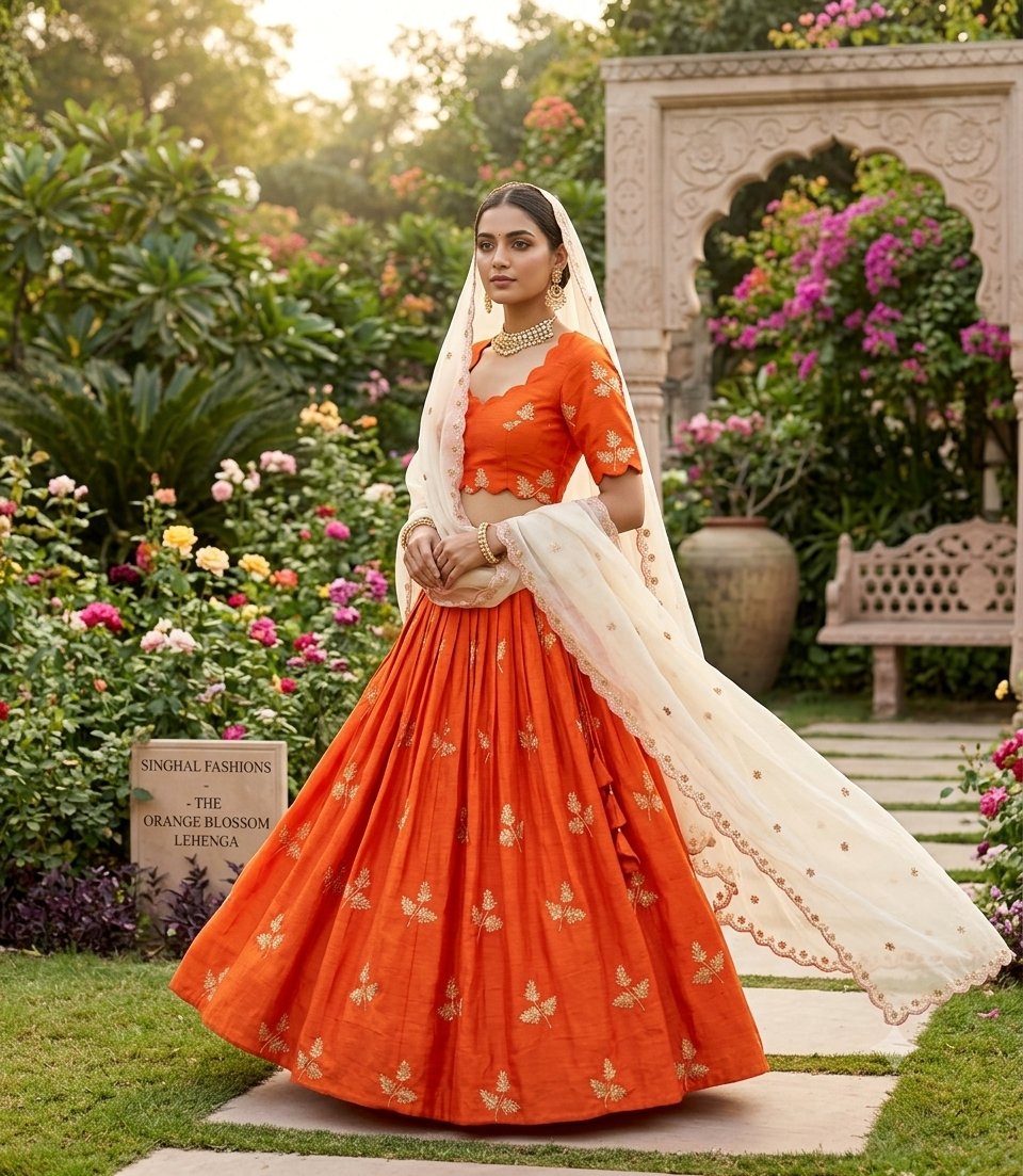 Meera Rust Lehenga