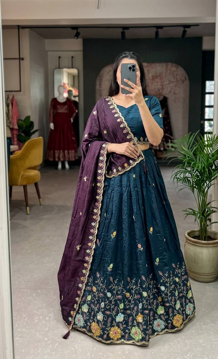 ANANYA TEAL LEHENGA