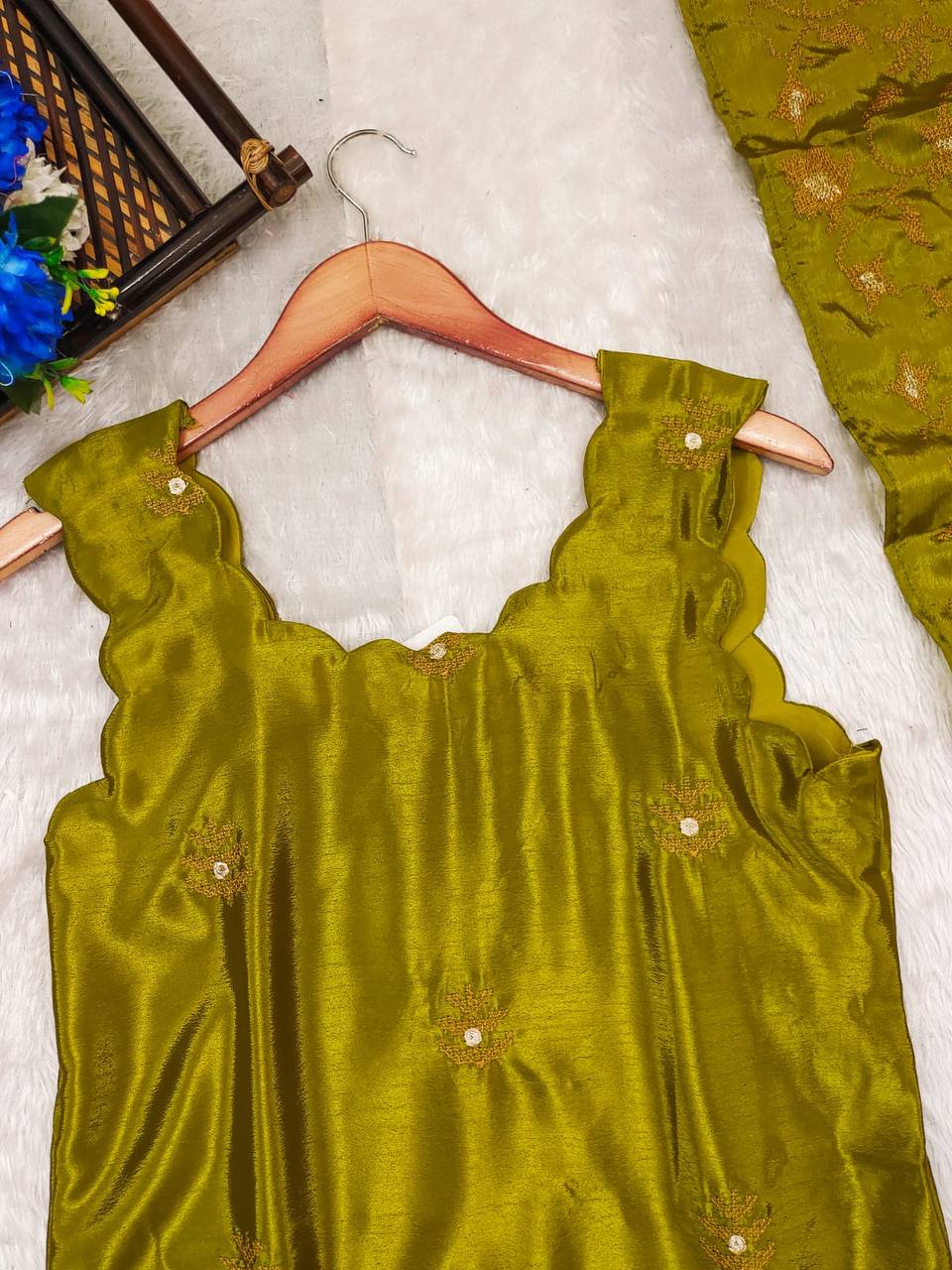 Radiance green suit - Vedhika Fashion
