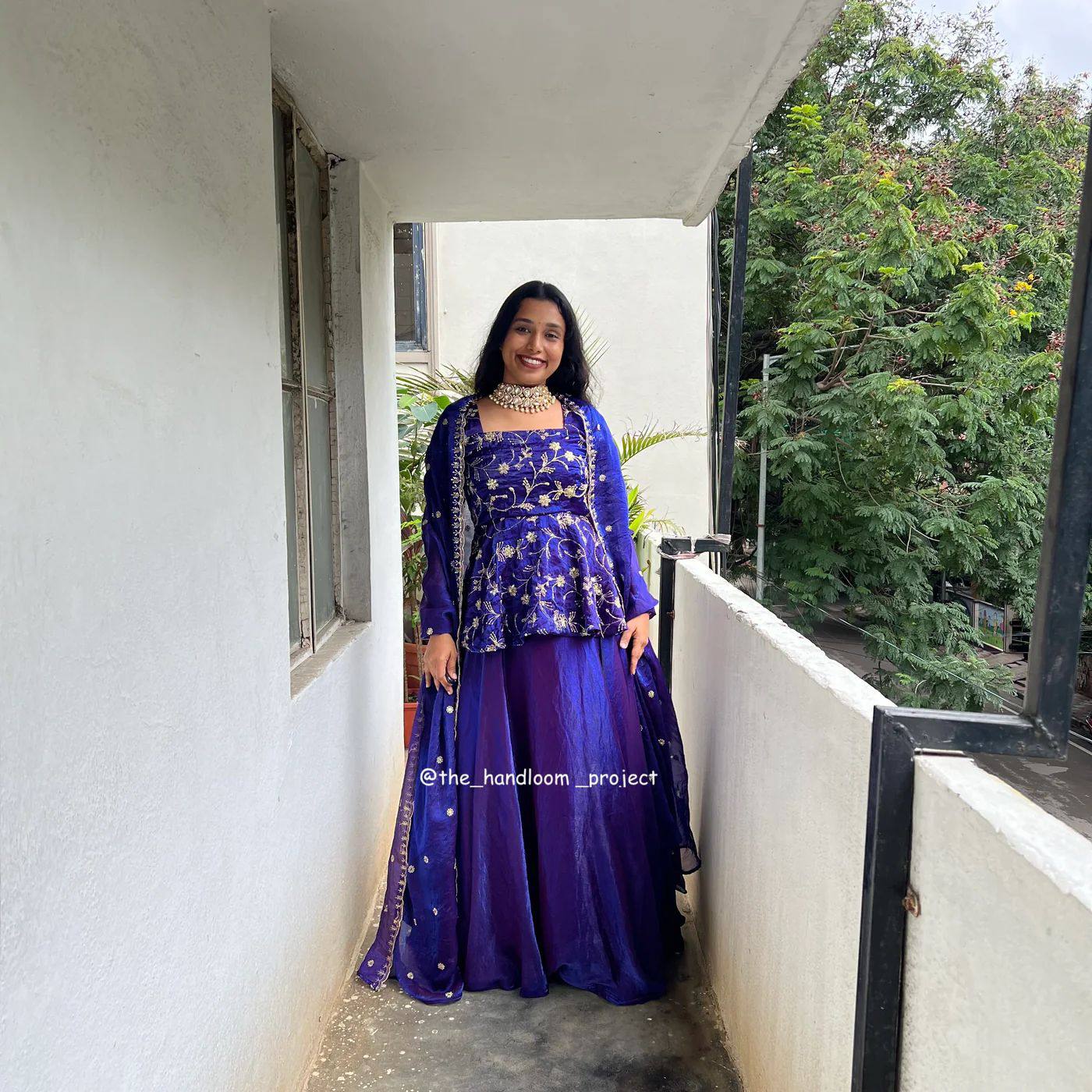 PURPLE PEPLUM SET