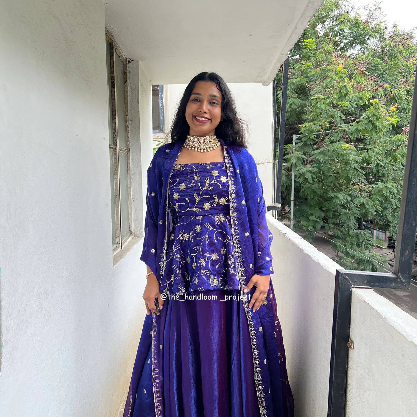 PURPLE PEPLUM SET