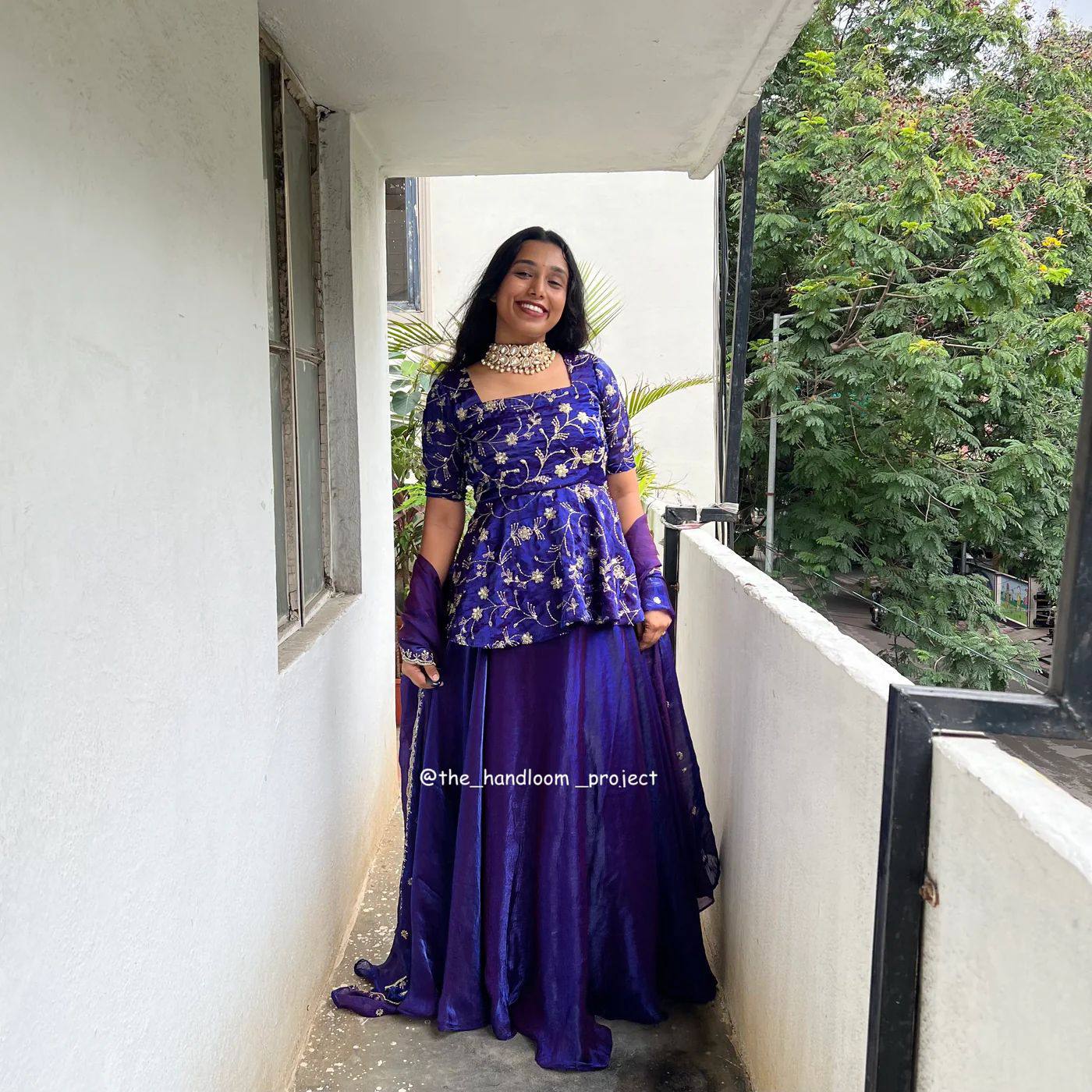 PURPLE PEPLUM SET