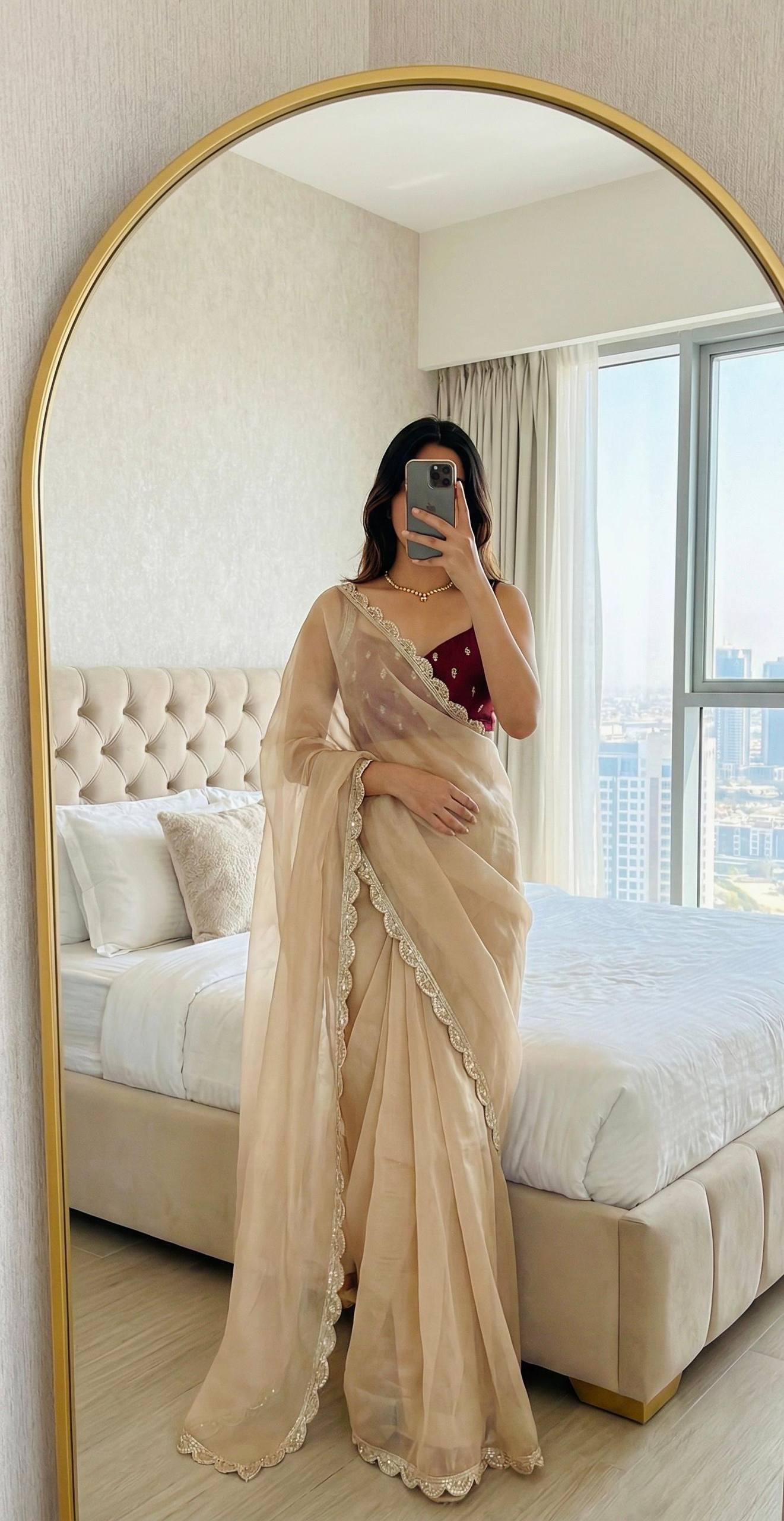 Barely Cherry Saree