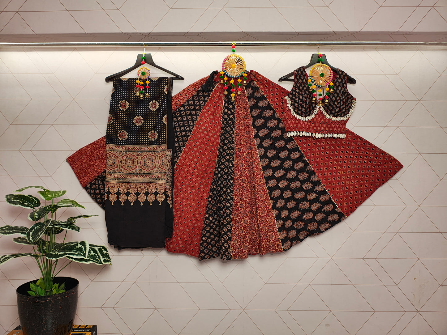 AJRAKH PRINT LEHENGA - Vedhika Fashion