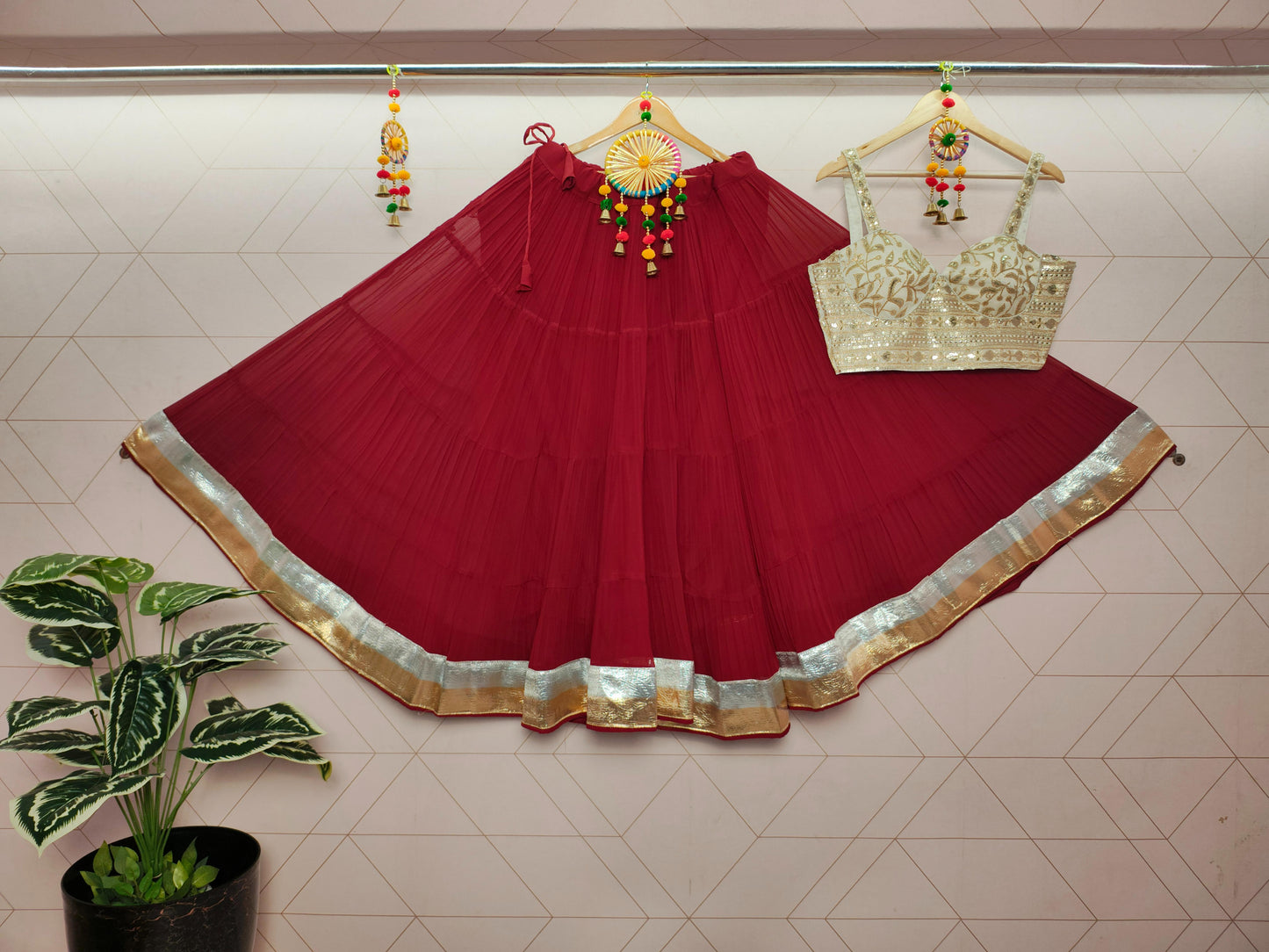 TAPI TAT NAVARATRI LEHENGA - Vedhika Fashion