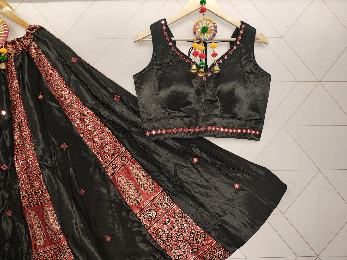GAJI SILK NAVARATRI LEHENGA - Vedhika Fashion