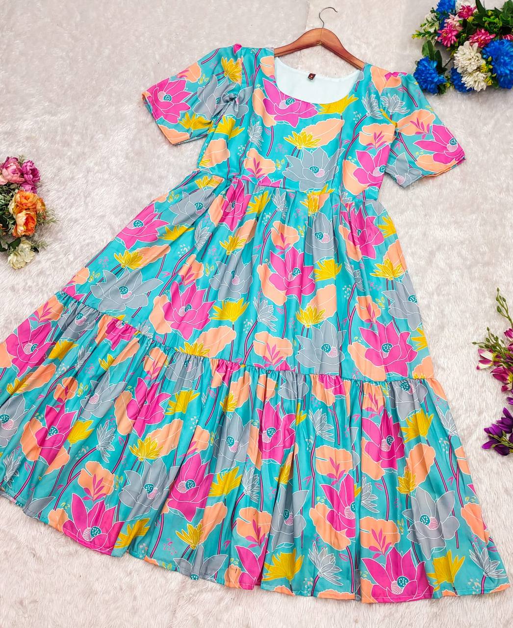 VIRGO FLOWER MAXI - Vedhika Fashion