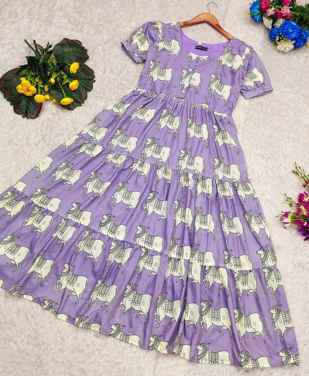 COW LAVENDER - Vedhika Fashion
