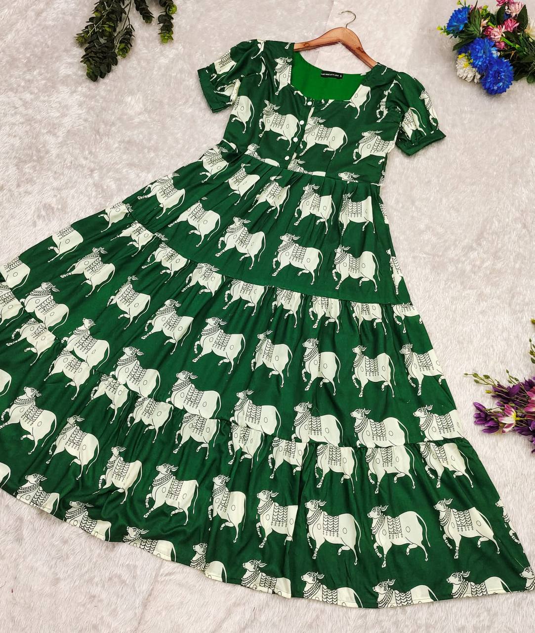 COW GREEN - Vedhika Fashion