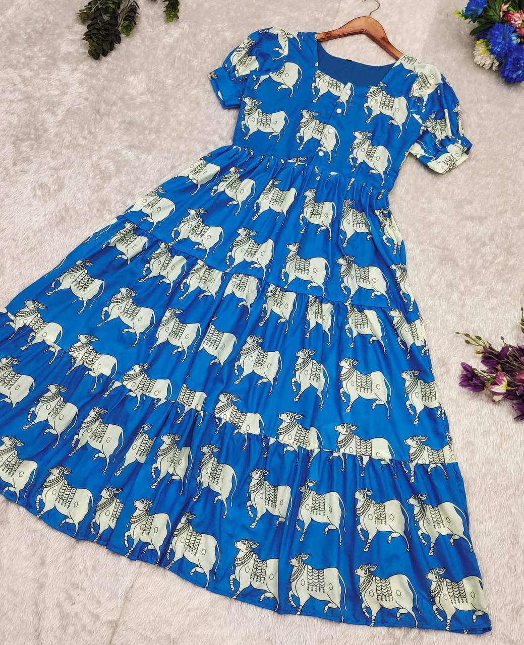 COW BLUE - Vedhika Fashion