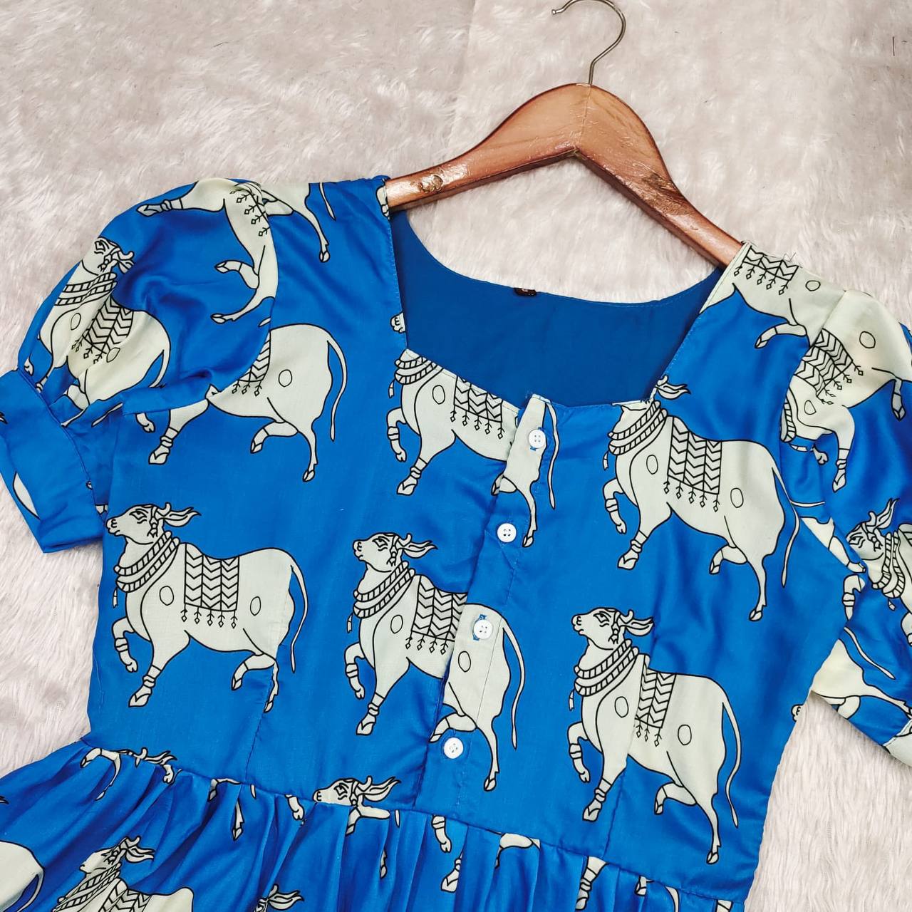 COW BLUE - Vedhika Fashion