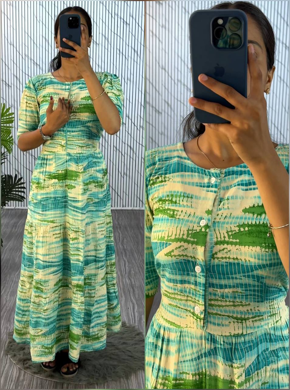 BLUE SHIBORI MAXI - Vedhika Fashion
