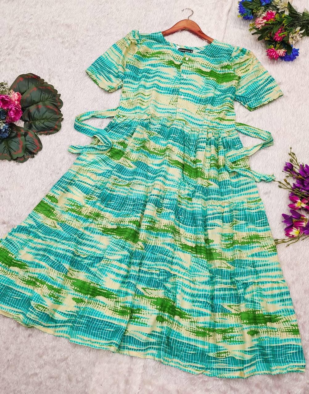 BLUE SHIBORI MAXI - Vedhika Fashion