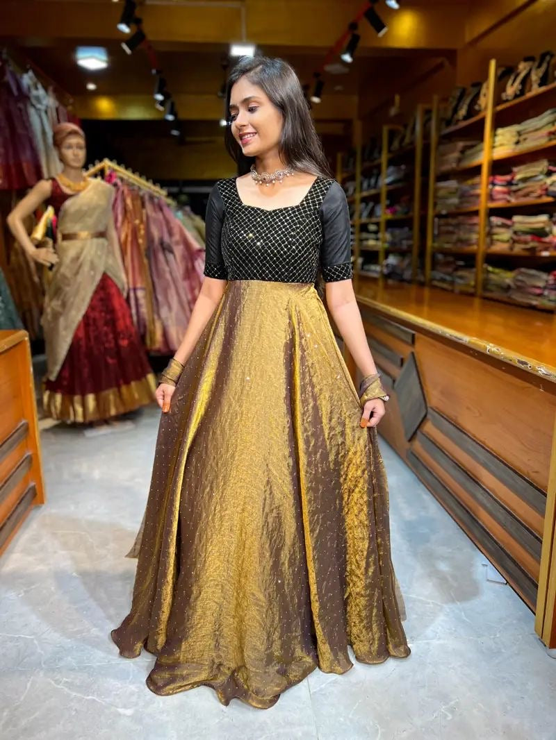 DIVA BLACK GOLD ANARKALI SUIT