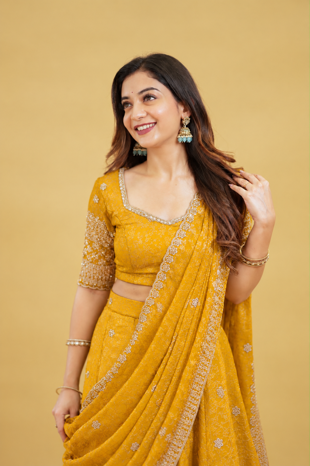 MAYURI YELLOW LEHENGA