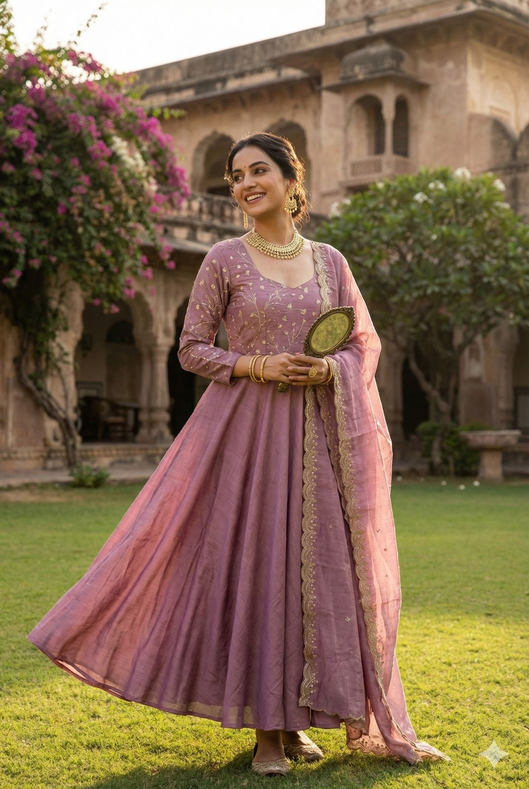 NITYA PLUM ANARKALI