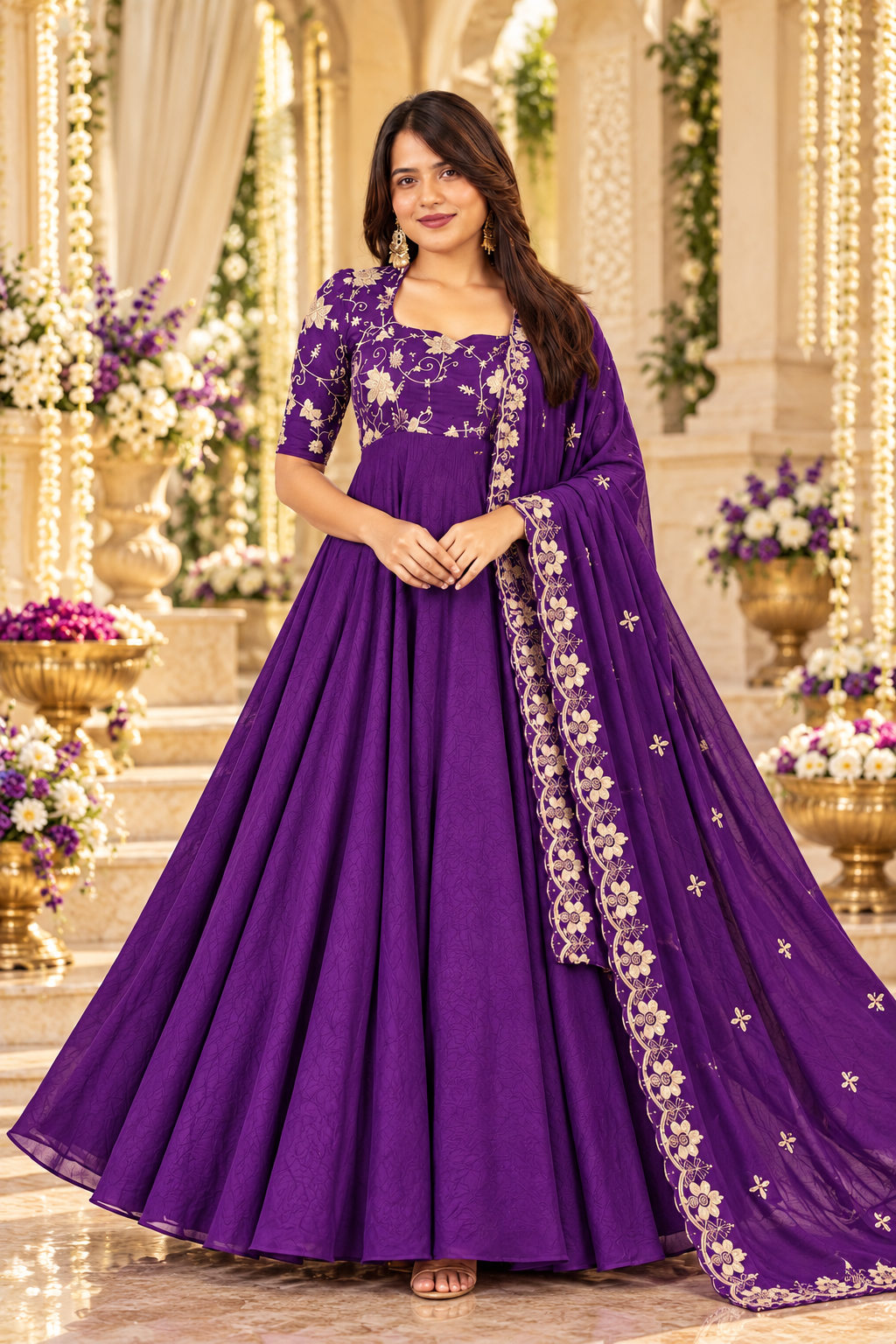 ATHIYA PURPLE ANARKALI SUIT