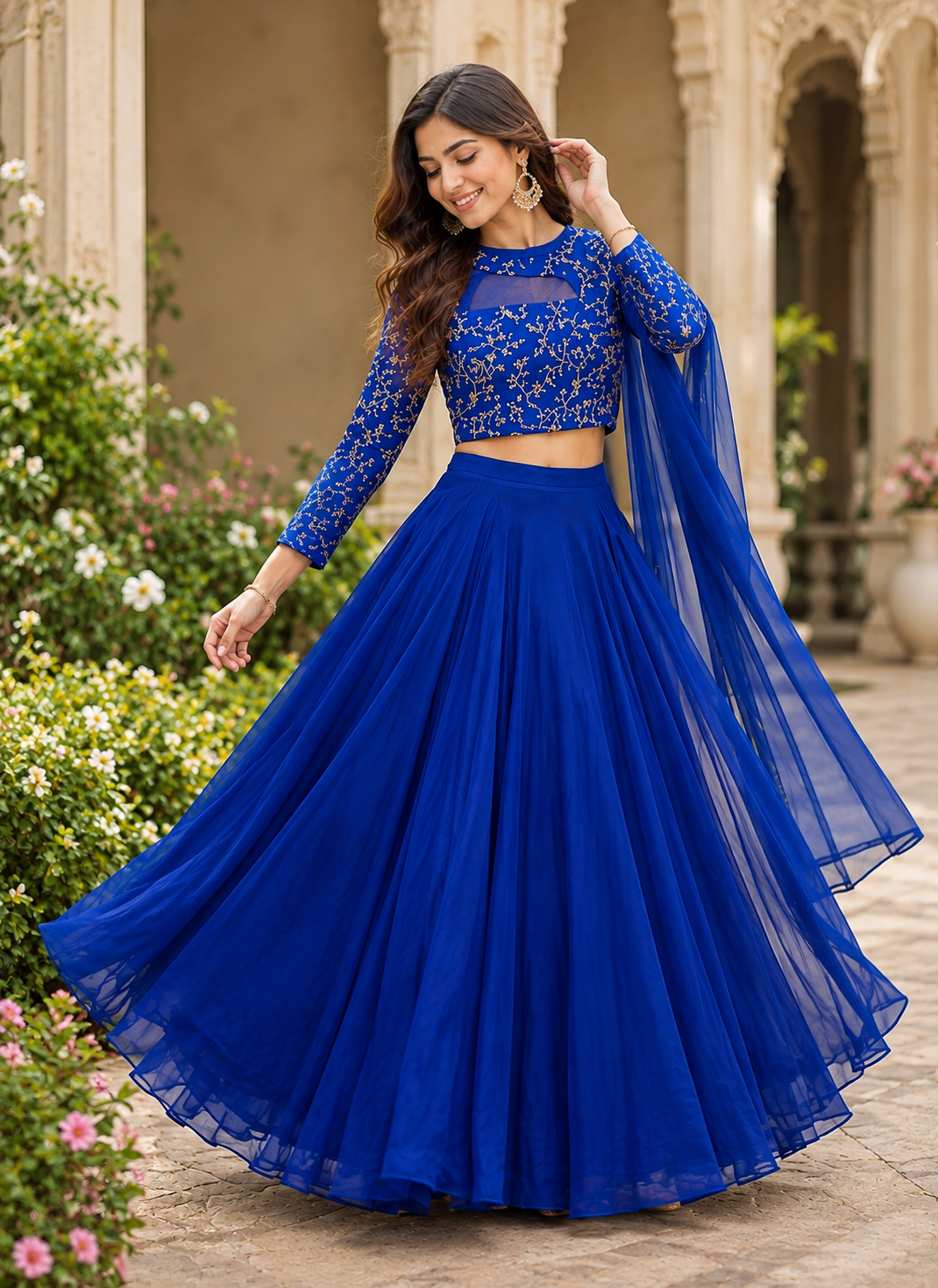 ISHIKA BLUE ANARKALI SUIT