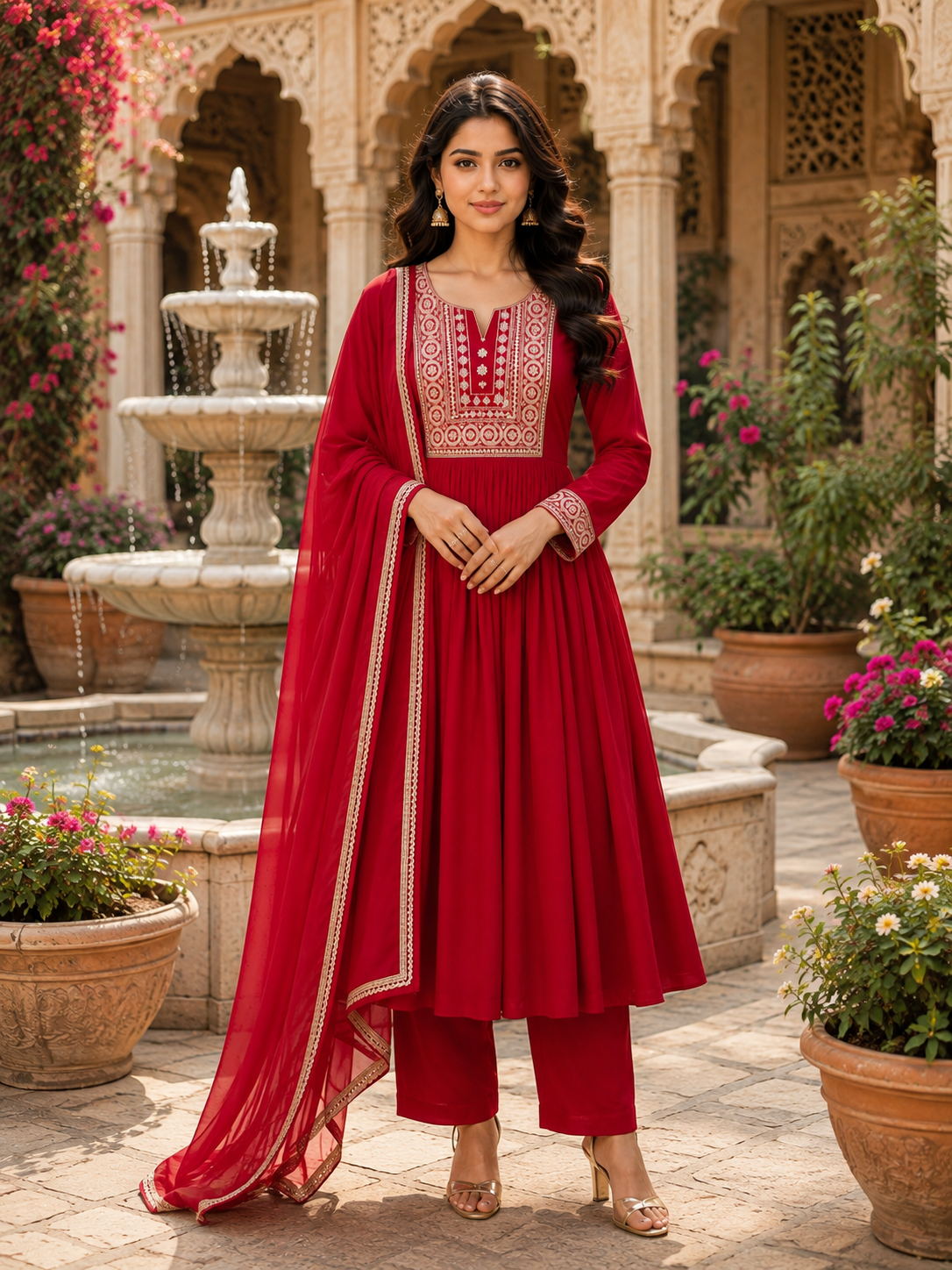 MEHRAB RED SUIT SETS