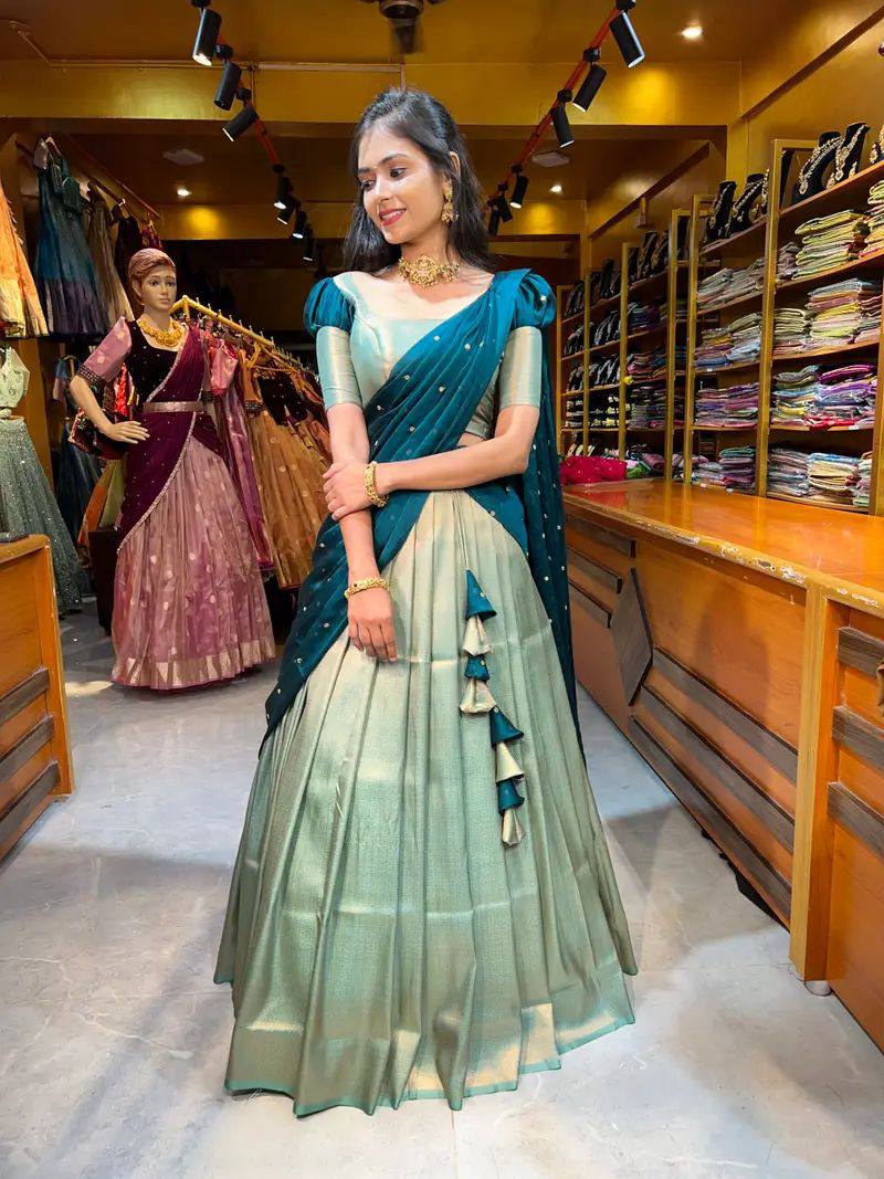 Indriya Teal Lehenga
